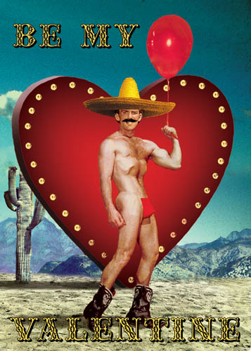 Be My Special Valentine Mexican Cowboy Greeting Card - Click Image to Close